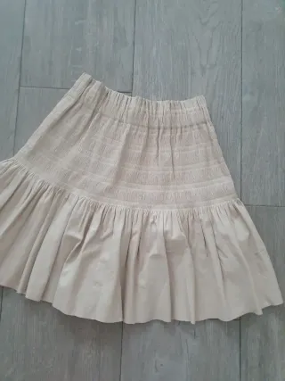 Falda Zara polipiel beige
