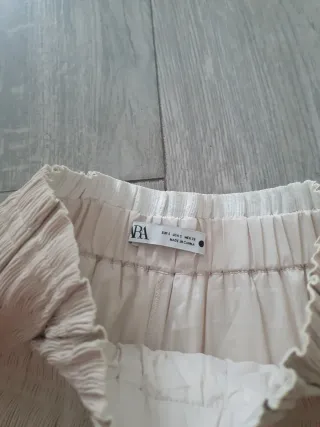 Falda Zara polipiel beige