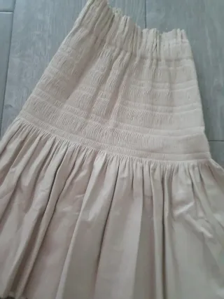 Falda Zara polipiel beige