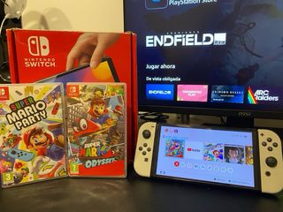 Nintendo Switch OLED Blanca + Juegos