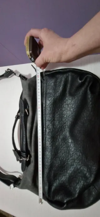 Bolso Matties bandolera y mano negro/gris