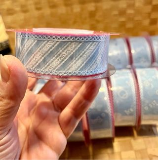 Lotto 11 rotoli nastro nuovi fiocco nascita bimbo
