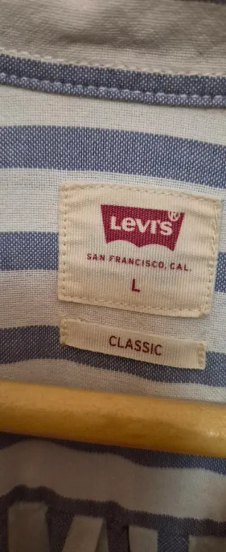Camisa Levi's Rayas Azul y Blanco Talla L