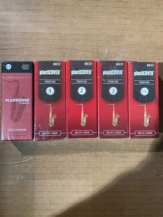 Cañas Saxo Tenor Rico Plasticover unidad