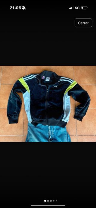 Chaqueta challenger Adidas Negra y fluor Talla XS