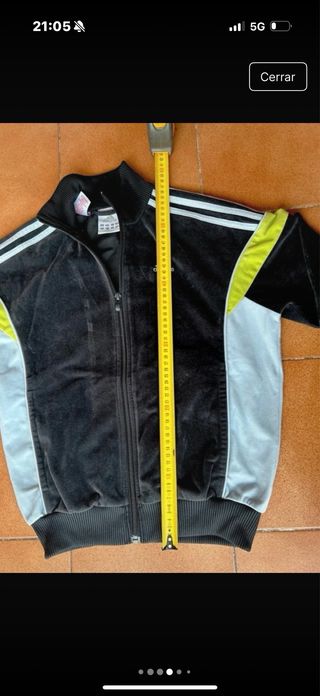 Chaqueta challenger Adidas Negra y fluor Talla XS