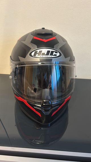 Casco Integral Moto HJC Negro/Gris/Rojo