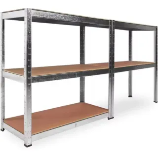 2 Estanterías Metálicas y Madera Nuevas