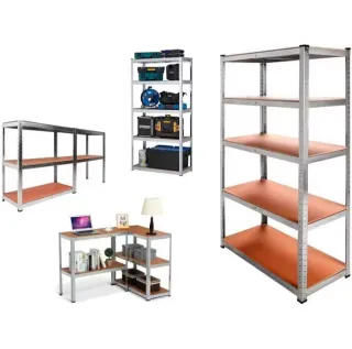 2 Estanterías Metálicas y Madera Nuevas