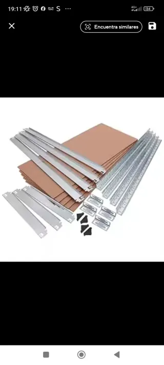 2 Estanterías Metálicas y Madera Nuevas