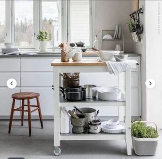 Isla de cocina Ikea con ruedas