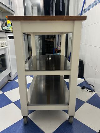 Isla de cocina Ikea con ruedas