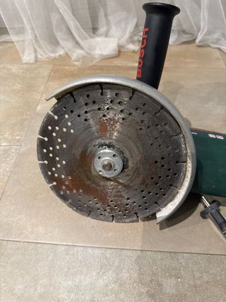 Amoladora Bosch PWS 1900 + disco diamante + disco.