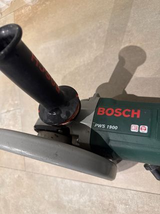 Amoladora Bosch PWS 1900 + disco diamante + disco.