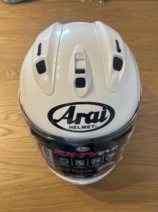 Casco Arai RX-7V EVO blanco diamond