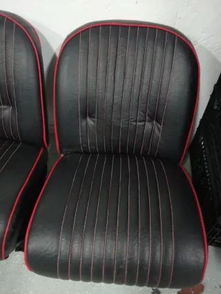 Asientos Seat 600 E  Negro/Rojo