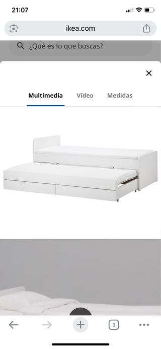 Cama nido Ikea 90x200 Sin colchones