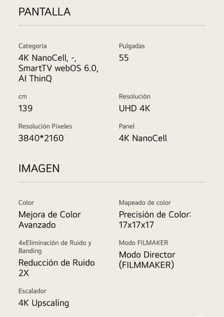 LG 55” 4K NanoCell TV