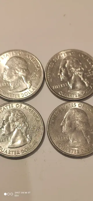 Monedas de Estados Unidos (4 piezas)
