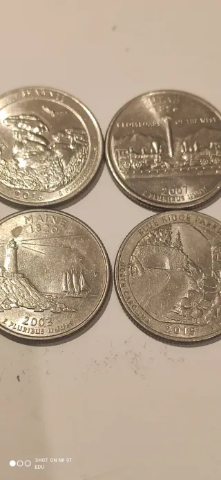 Monedas de Estados Unidos (4 piezas)