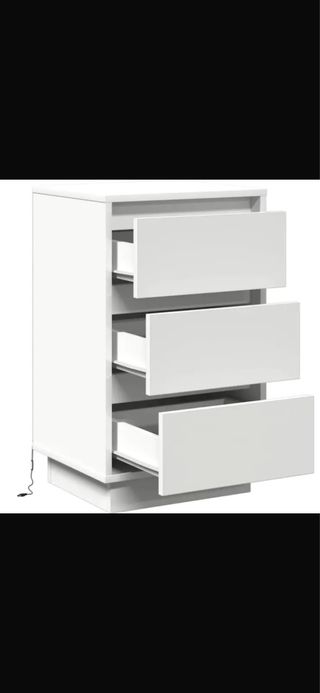 Mesitas de noche LED blancas