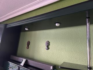 Mueble de salón modular madera y cristal