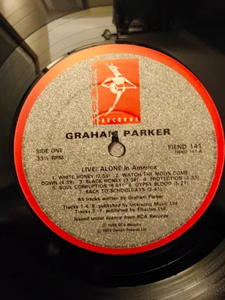 Graham Parker Live! Alone In America Vynil 1^Press