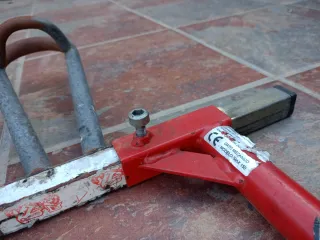 Caballete Moto Rojo y Plata