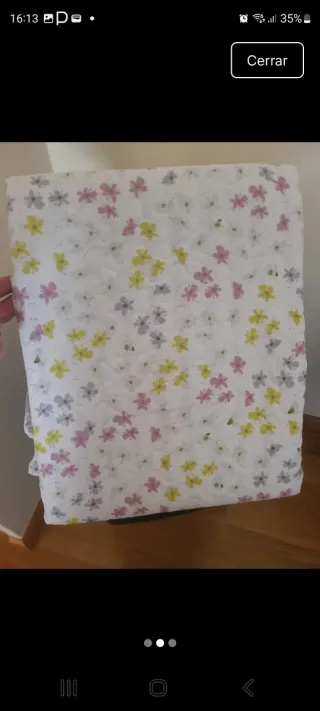 Colcha Rebecibel Rayas Morado y Amarillo