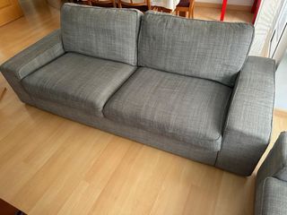 Conjunto Sofás 2 y 3 Plazas Gris