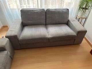 Conjunto Sofás 2 y 3 Plazas Gris