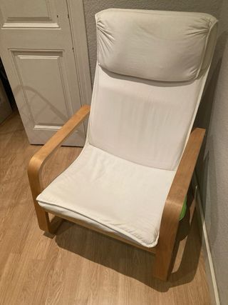 Hamaca IKEA blanca madera tipo POÄNG