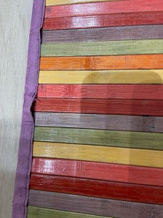 Alfombra de bambú multicolor 120x180