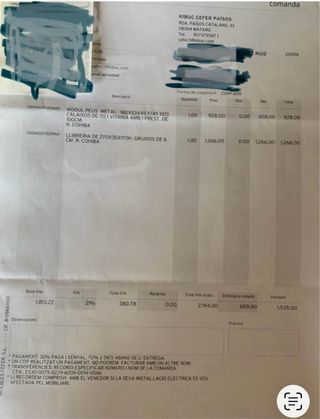 Mueble TV madera y cristal