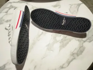 Zapatillas Pepe Jeans Lona Blancas y Azul