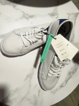 Zapatillas Pepe Jeans Lona Blancas y Azul