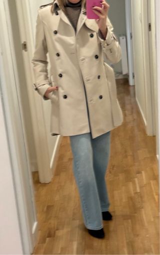 Gabardina Zara Mujer Talla XS Beige