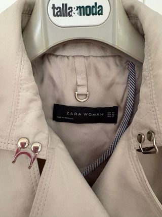 Gabardina Zara Mujer Talla XS Beige
