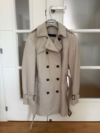 Gabardina Zara Mujer Talla XS Beige