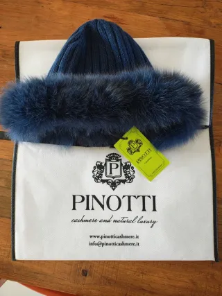 Berretto Pinotti Cashmere Blu/Grigio