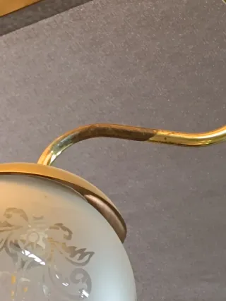 Lámpara Techo Vintage Cristal Dorado