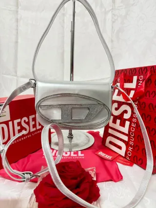 Borsa Diesel Argento Glitter