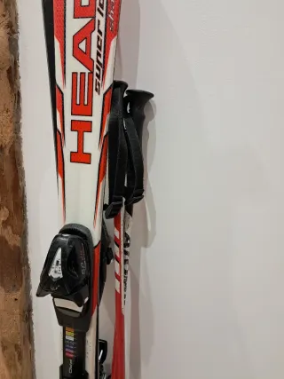 Esquís HEAD 117 cm y bastones
