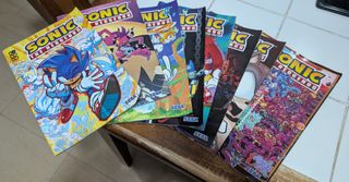 8 cómics de SONIC "THE HEDGEHOG"