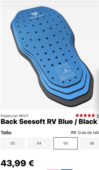 Protector espalda moto Revit Seesoft T 05. Muy bue