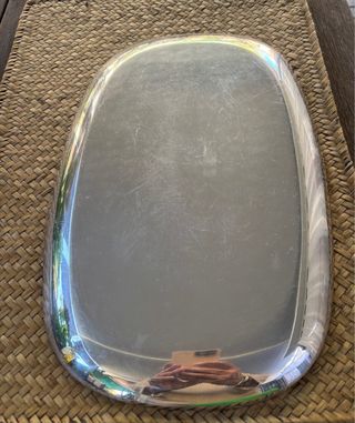 Bandeja vintage plateada 36x23