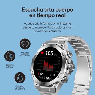 NUEVO! Smartwatch Titanium Go Plateado