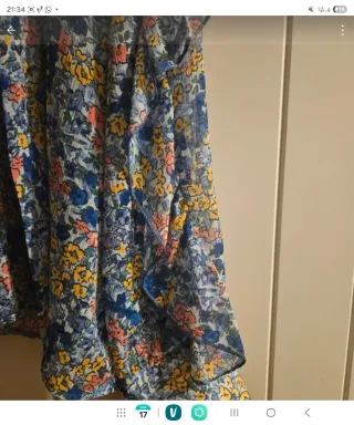 Blusa Zara floral manga larga volantes