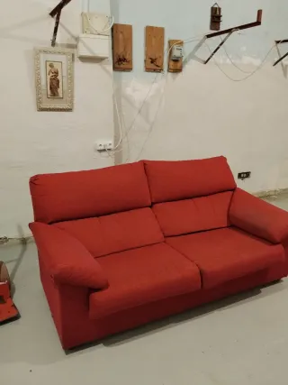 Sofás de tela rojos (2 unidades)