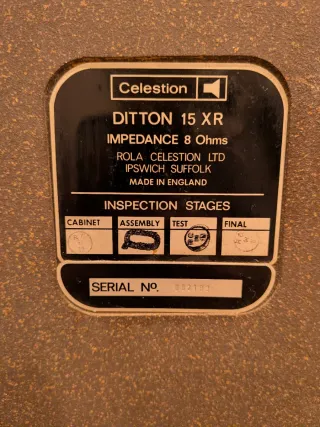 Altavoces Celestion Ditton 15 XR